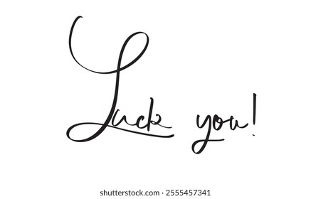 Lucky you black color text font calligraphy hand written script symbol sign irish luck saint patrick day 17 seventeen day march month clover celebration holiday culture irish leprechaun saint patrick 