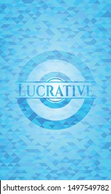 Lucrative light blue mosaic emblem