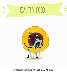 lucuma fruit cute funny cheerful characters with different poses and emotions. Vector hand drawnvector illistration.