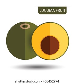 Lucuma, fruit vector illustration.