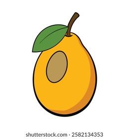 Lucuma on a white background.