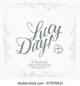Lucy Day Typographical Background / Saint Patrick's Day 