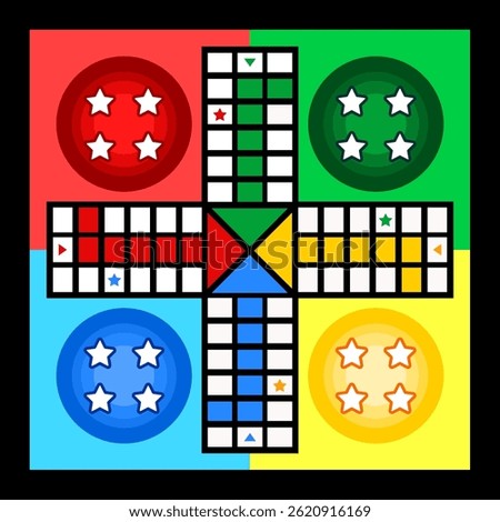 ludo board game vector template