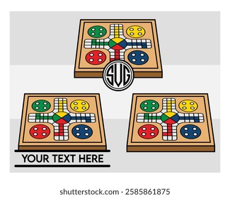 Ludo Board, Ludo Board Silhouette, Ludo game, Ludo Vector Images, clipart, Monogram, Split Monogram, Circle Monogram