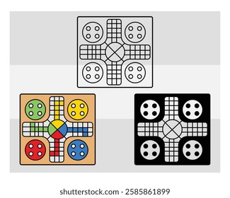 Ludo Board, Ludo Board Silhouette, Ludo game, Ludo Vector Images, clipart, 