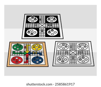 Ludo Board, Ludo Board Silhouette, Ludo game, Ludo Vector Images, clipart, 