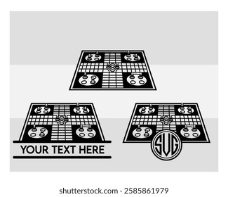 Ludo Board, Ludo Board Silhouette, Ludo game, Ludo Vector Images, clipart, Monogram, Split Monogram, Circle Monogram