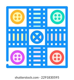 ludo board board table color icon vector. ludo board board table sign. isolated symbol illustration