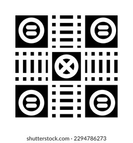 Ludo-Platine Tafel Tafelglyph Symbol Vektorgrafik. Tafelschild mit Ludo-Tafel. einzelne Symbolillustration