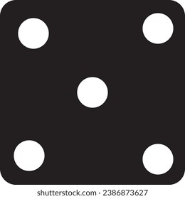 Ludo dice classic design black and white
