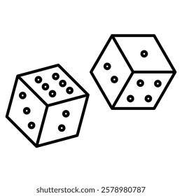 Ludo Dice icon Black and white logo