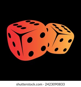 ludo dice icon vector logo design