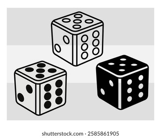 Ludo Dice, Ludo Dice Silhouette, dice vector, game die, Ludo game, Dice Clipart, 