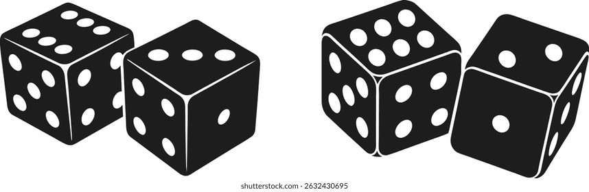 Ludo Würfel Vektor, Ludo Spiel Würfel Symbol Vektorgrafik