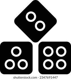Ludo Dice Vector Icon Glyph Style