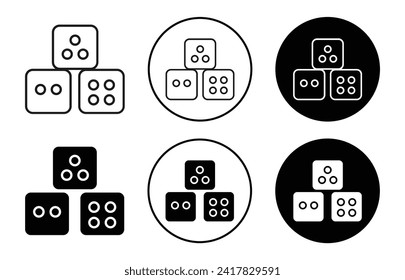 Ludo Dice vector icon mark set symbol for web application