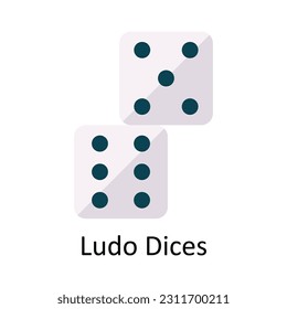 Ludo Dices Vector  Flat Icon Design illustration. Sports and games  Symbol on White background EPS 10 File