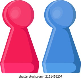 Ludo game, illustration, vector on a white background.