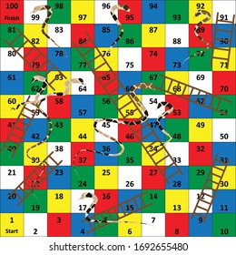 Printable Snakes and Ladders Game