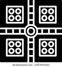 Ludo Vector Icon Glyph Style
