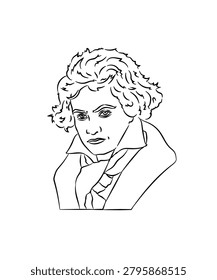 Ludwig van Beethoven bw Illustration