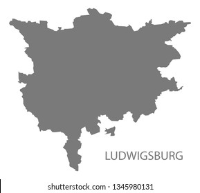 Ludwigsburg county map of Baden Wuerttemberg Germany