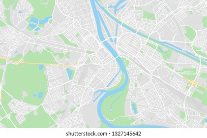 Ludwigshafen Germany Printable Street Map Classic Stock Vector (Royalty ...