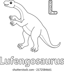 Lufengosaurus Alphabet ABC Coloring Page L