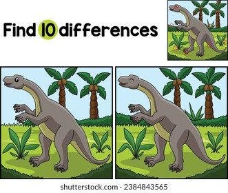 Lufengosaurus Dinosaur Find The Differences