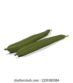 Luffa acutangula is a genus of tropical and subtropical vines in the cucumber family.