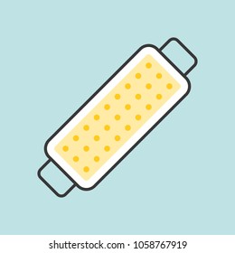 Luffa scrub, filled outline icon