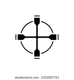 Lug Wrench Filled Icon Vector Illustration