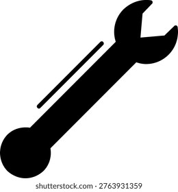 Lug Wrench Glyph Vector Icon Design