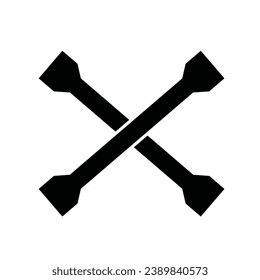 Lug wrench icon. Flat design style. Vector illustration. 