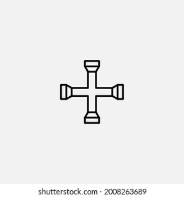 Lug wrench icon sign vector,Symbol, logo illustration for web and mobile