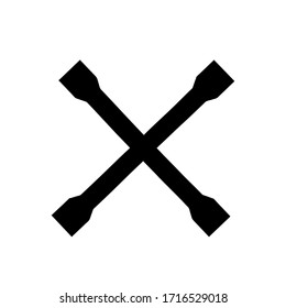 Lug wrench icon,vector illustration. Flat design style. vector lug wrench icon illustration isolated on White background, lug wrench icon Eps10. lug wrench icons graphic design vector symbols.