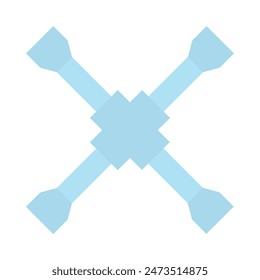 Lug Wrench Vector Flat Icon Design