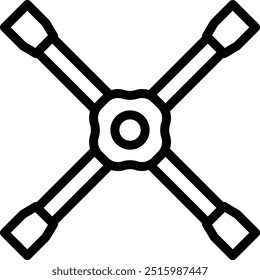 Ilustração de design de ícone de vetor de chave inglesa