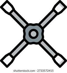 Lug wrench Vector Icon Design Illustration