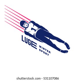 Luge Sport. Emblem