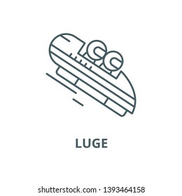 Luge vector line icon, linear concept, outline sign, symbol