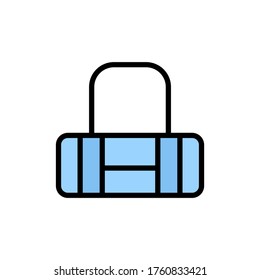 Luggage 2 colored line icon. Simple colored element illustration. Luggage concept outline symbol design from Bag set