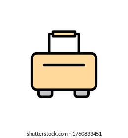 Luggage 2 colored line icon. Simple colored element illustration. Luggage concept outline symbol design from Bag set