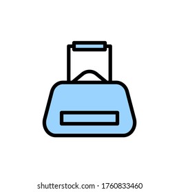 Luggage 2 colored line icon. Simple colored element illustration. Luggage concept outline symbol design from Bag set
