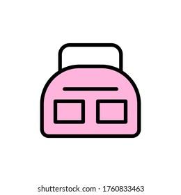 Luggage 2 colored line icon. Simple colored element illustration. Luggage concept outline symbol design from Bag set