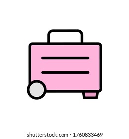 Luggage 2 colored line icon. Simple colored element illustration. Luggage concept outline symbol design from Bag set