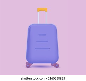Luggage in 3D style. Travel luggage