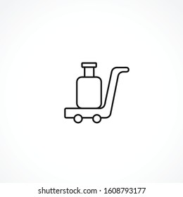 Luggage at the airport vector icon on white background