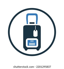 Luggage, bag, baggage, travel icon. Simple editable vector graphics.