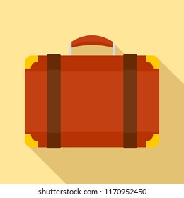 Luggage bag icon. Flat illustration of luggage bag vector icon for web design